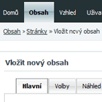 Screenshot administrace Nux CMS